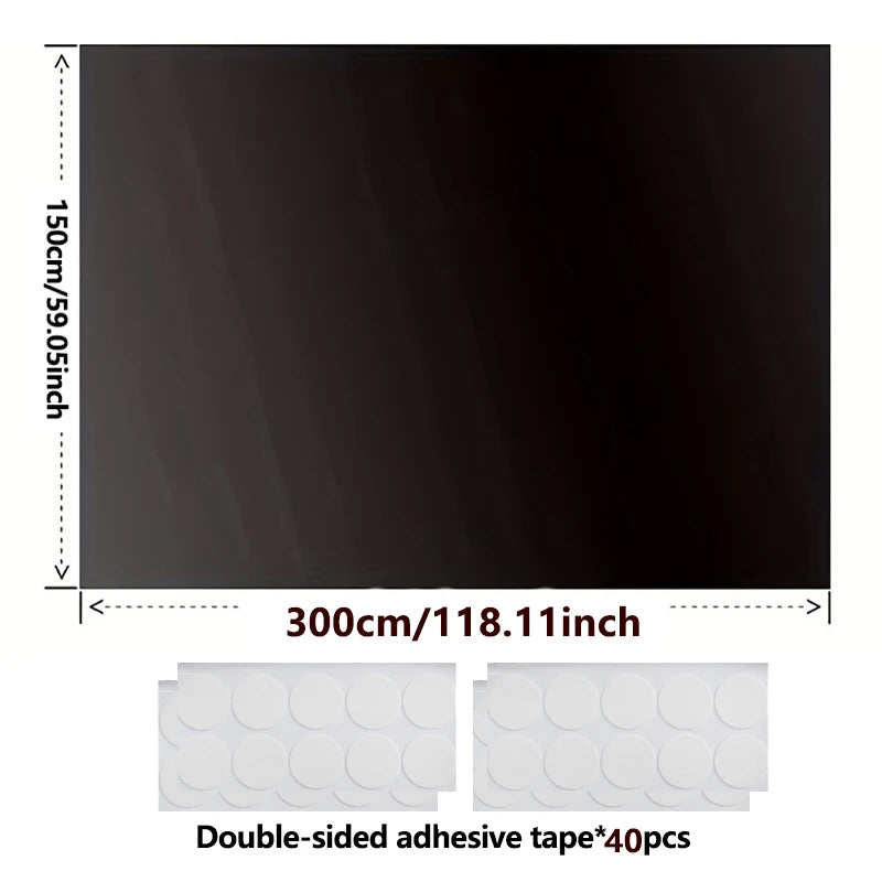 95-98% Blackout Curtain Cloth | Self-Adhesive Velcro Window Covering | Bedroom, Nursery & Shift Workers