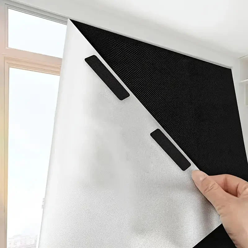 95-98% Blackout Curtain Cloth | Self-Adhesive Velcro Window Covering | Bedroom, Nursery & Shift Workers