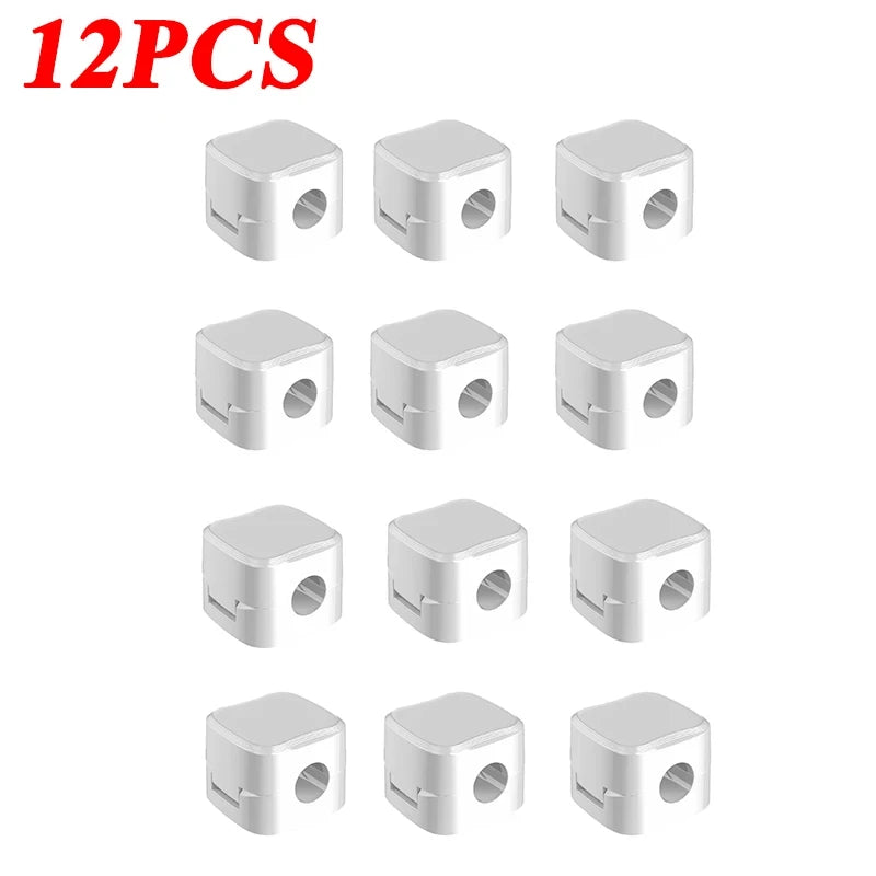 Magnetic Cable Organiser Clips | Adhesive Wire Holder | Home Office Desk Cable Management