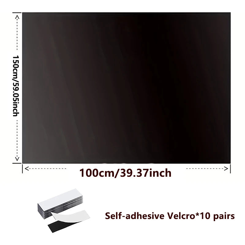 95-98% Blackout Curtain Cloth | Self-Adhesive Velcro Window Covering | Bedroom, Nursery & Shift Workers