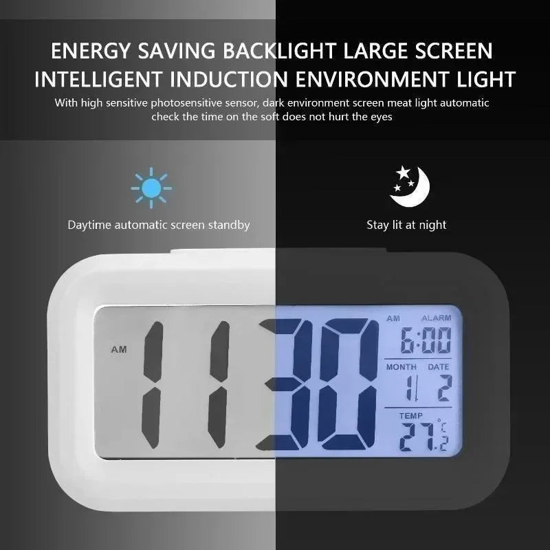 LED Digital Desk Clock | Alarm, Temperature & Date Display | Bedroom & Home Office