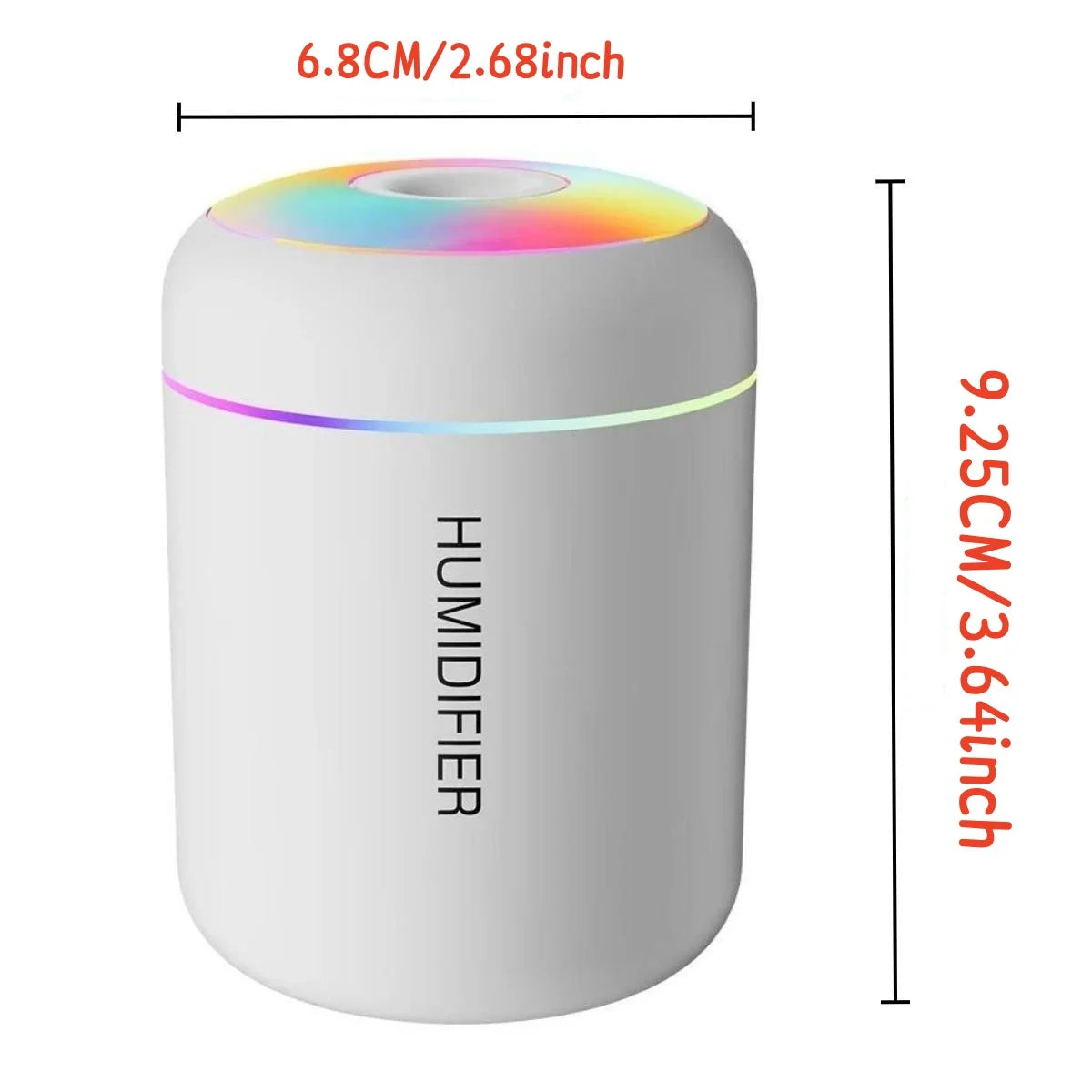 Mini Humidifier for Bedroom & Home Office | USB Aroma Diffuser with Colour Night Light | Quiet & Compact
