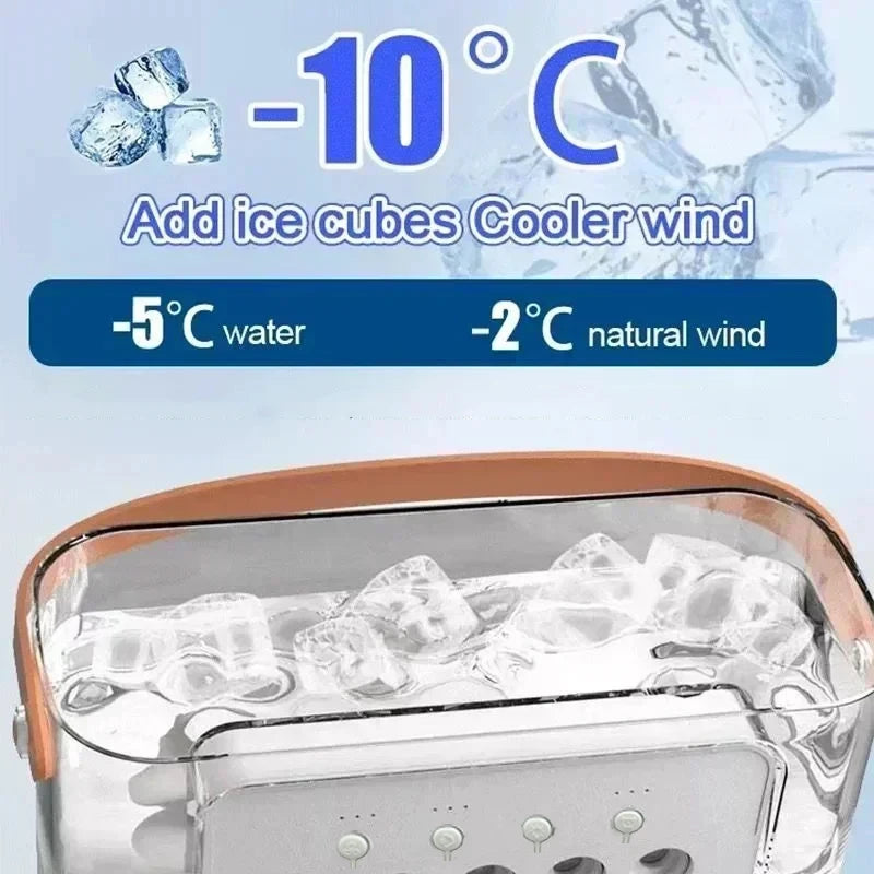 3 in 1 Portable Air Cooler Fan | USB Desktop Fan with LED Night Light & Humidifier | Home & Office