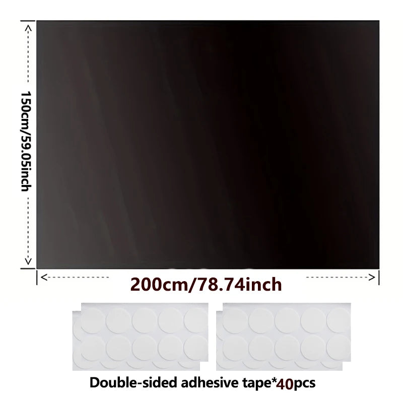 95-98% Blackout Curtain Cloth | Self-Adhesive Velcro Window Covering | Bedroom, Nursery & Shift Workers