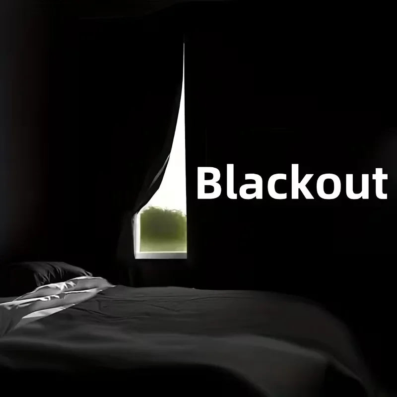 95-98% Blackout Curtain Cloth | Self-Adhesive Velcro Window Covering | Bedroom, Nursery & Shift Workers