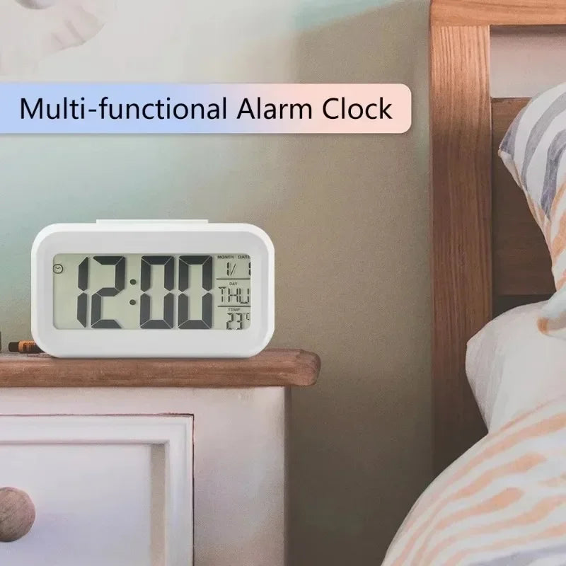 LED Digital Desk Clock | Alarm, Temperature & Date Display | Bedroom & Home Office