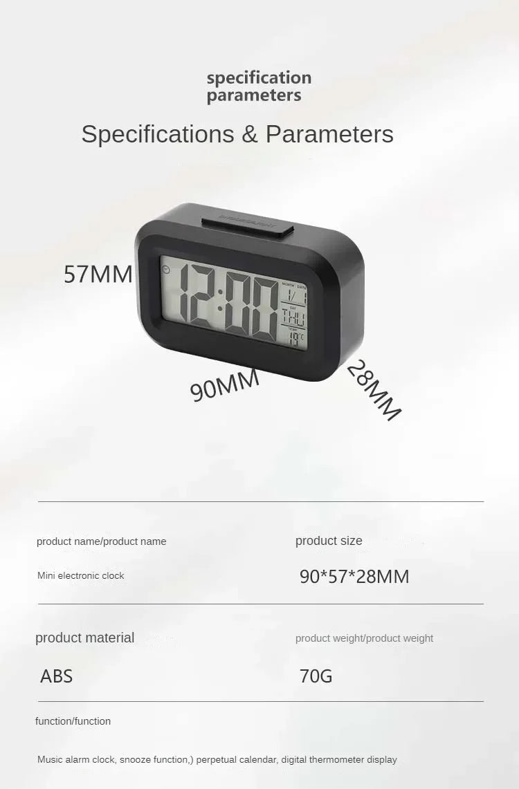 LED Digital Desk Clock | Alarm, Temperature & Date Display | Bedroom & Home Office