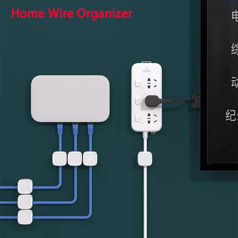 Magnetic Cable Organiser Clips | Adhesive Wire Holder | Home Office Desk Cable Management