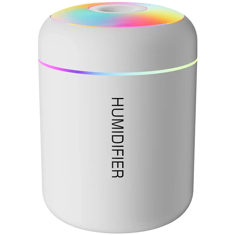 Mini Humidifier for Bedroom & Home Office | USB Aroma Diffuser with Colour Night Light | Quiet & Compact
