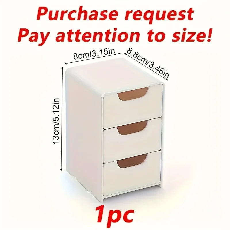 Chic 3-Tier Desk Organiser with Drawers | Home Office Storage | Jewellery & Cosmetics Organiser